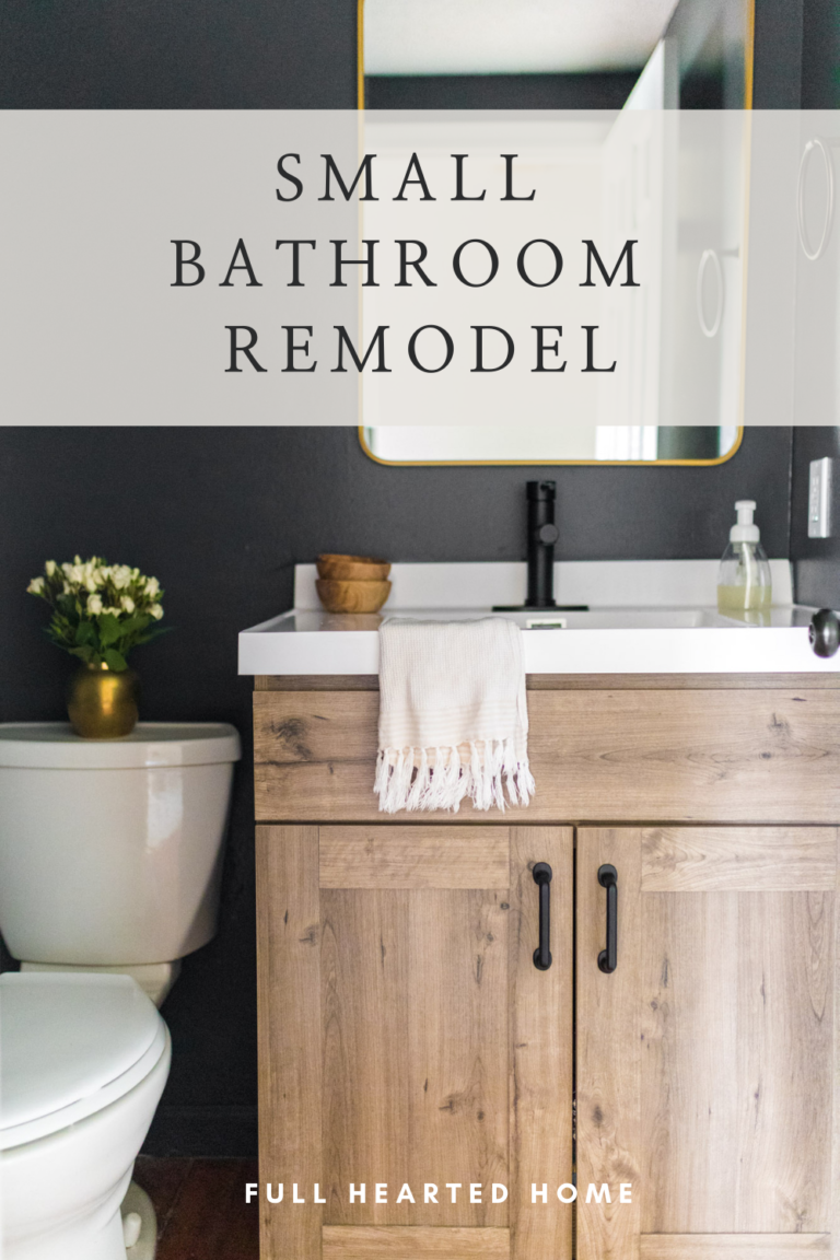 Our DIY Small Bathroom Makeover on a Budget - Full Hearted Home