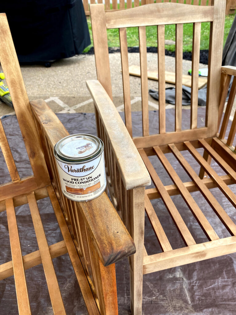 refinish outdoor wooden furniture