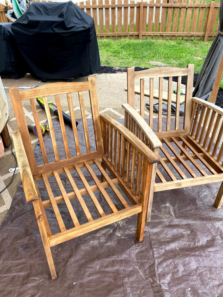refinish outdoor wooden furniture