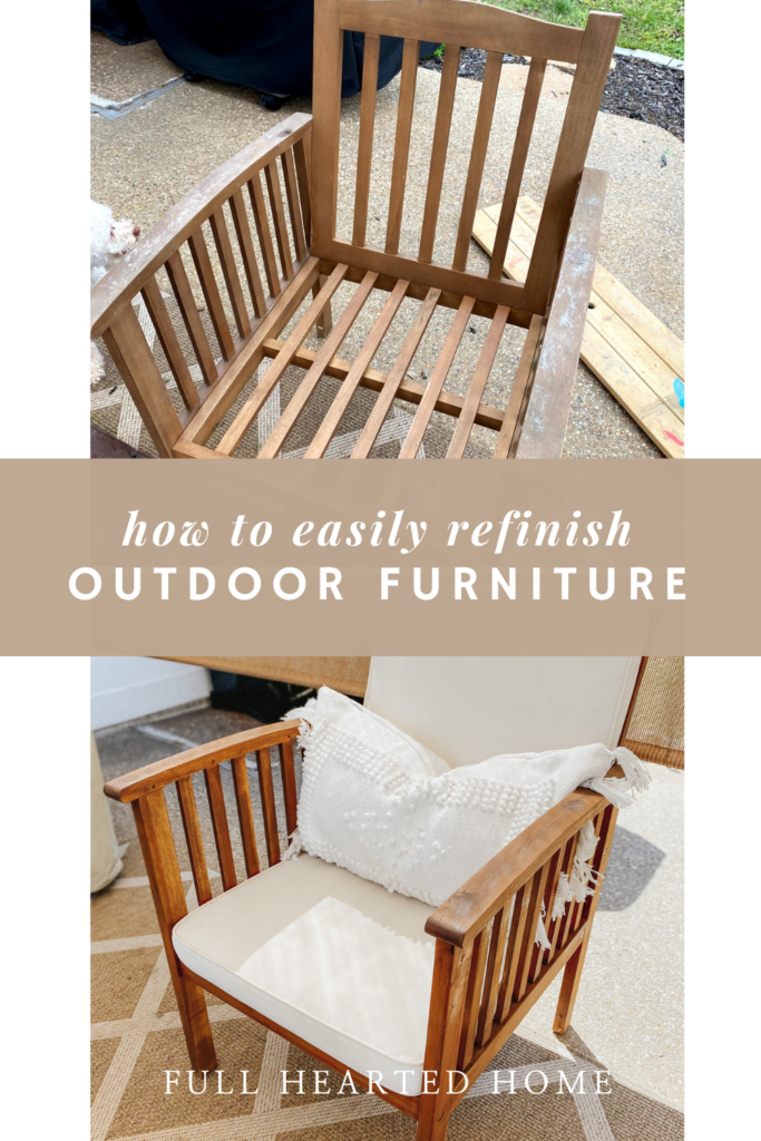 refinish outdoor wooden furniture