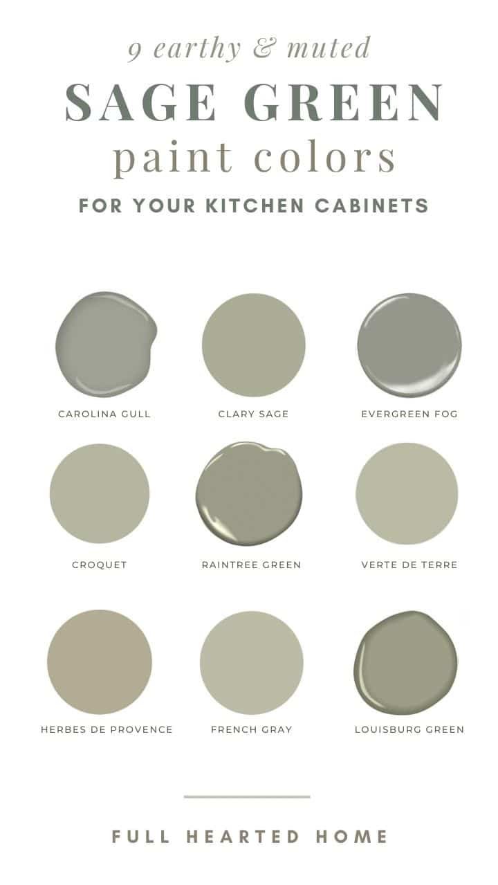 Sage Green Paint Colors For Kitchen Cabinets - Full Hearted Home