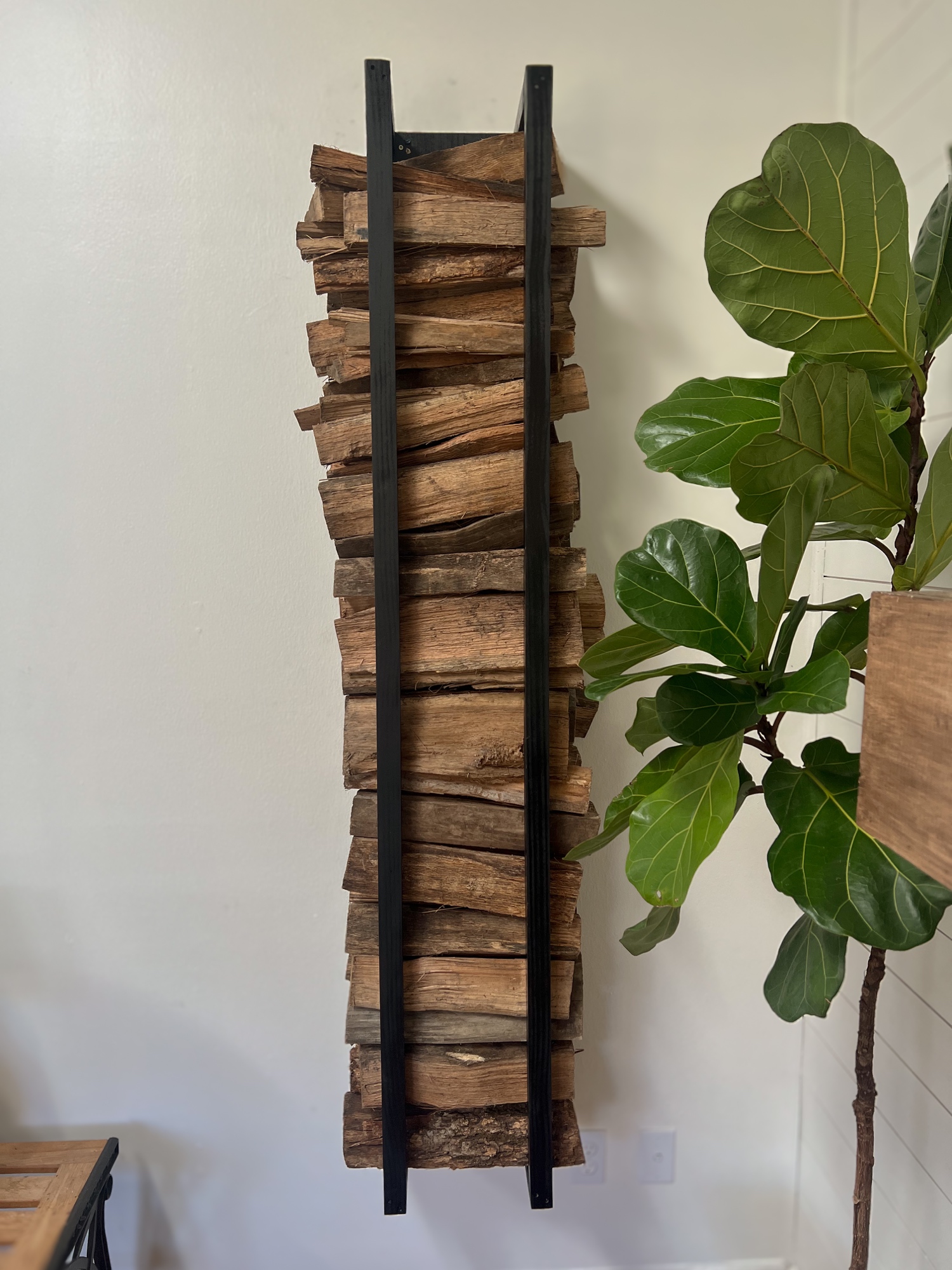 diy indoor firewood rack