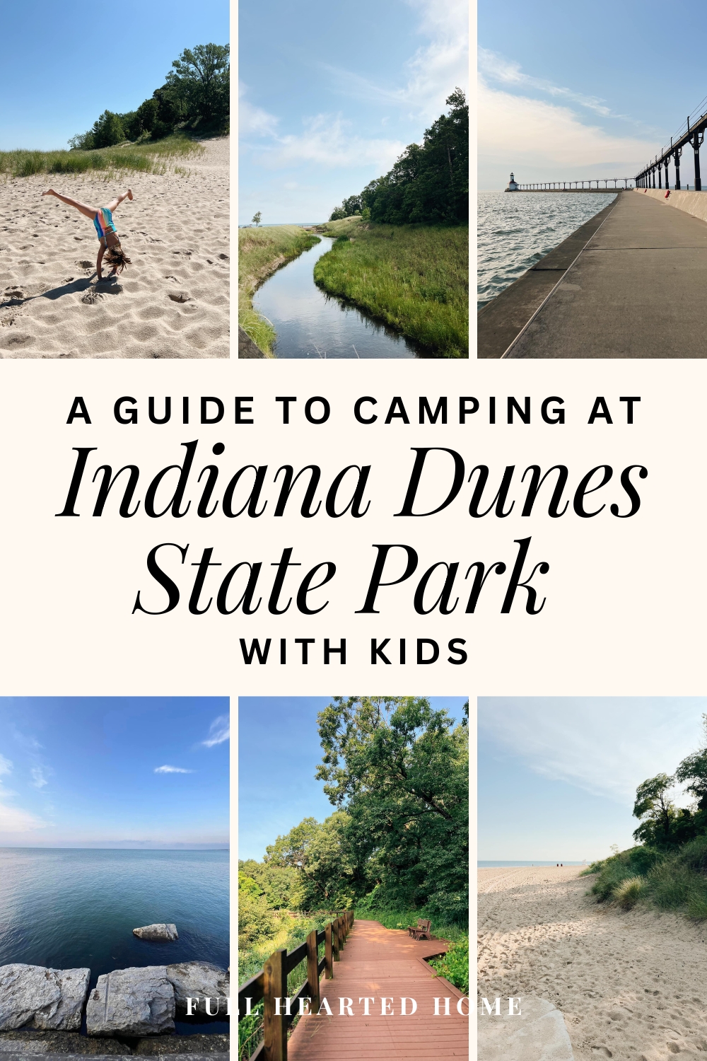 camping at Indiana Dunes State Park with kids