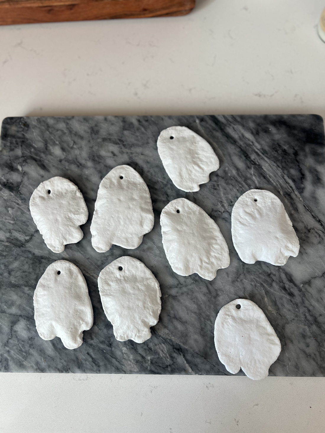 diy salt dough ghost garland